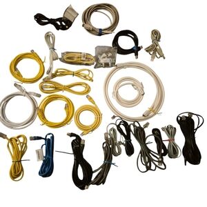 A Mixed Lot Of Electronic Cables Approx 25 Mostly New  Open Box